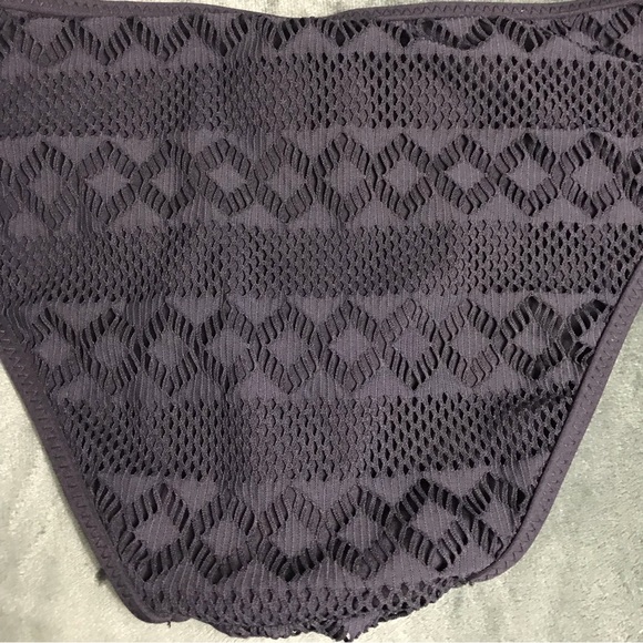 Becca By Rebecca Virtue Colorplay Crochet Hipster Swim Bottom Size S Black - Picture 8 of 14